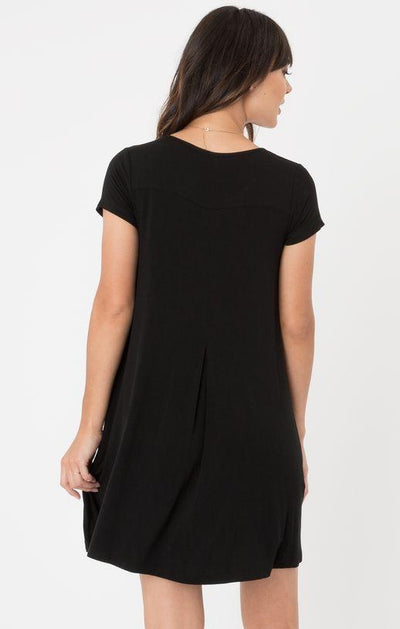 Z Supply Swing Black T-Shirt Dress-Dakotas Boutique
