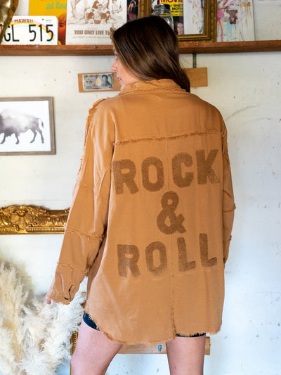 Devan Rock & Roll Jacket Tan-Dakotas Boutique