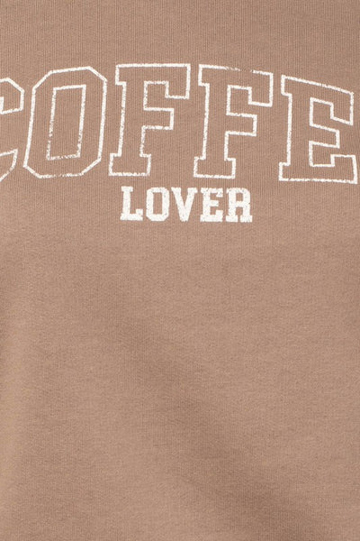 Long sleeve COFFEE LOVER Graphic Print Top