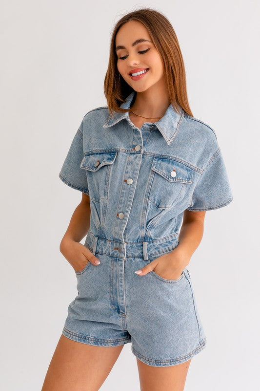 Jean short romper online