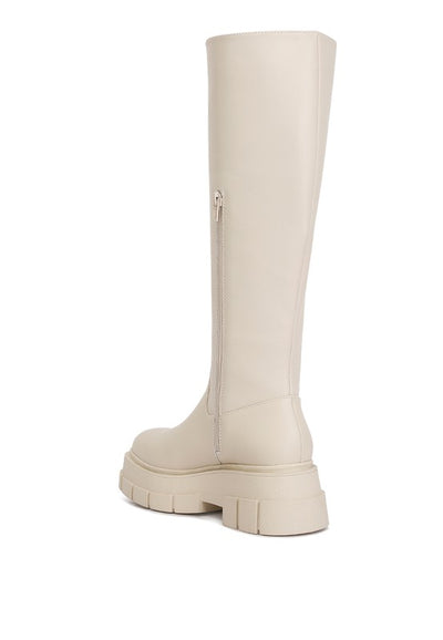 Blume Faux Leather Platform Knee Length Boots