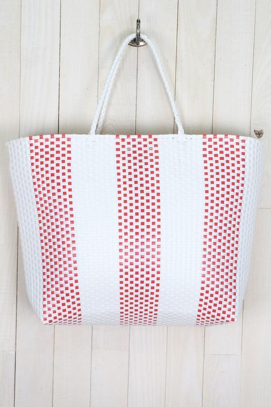 Red White Tulum Beach Bag-Dakotas Boutique