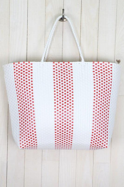 Red White Tulum Beach Bag-Dakotas Boutique