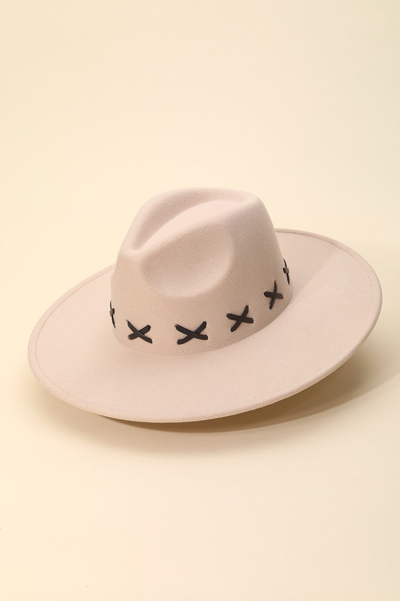 Western X Weave Beige Hat-Dakotas Boutique