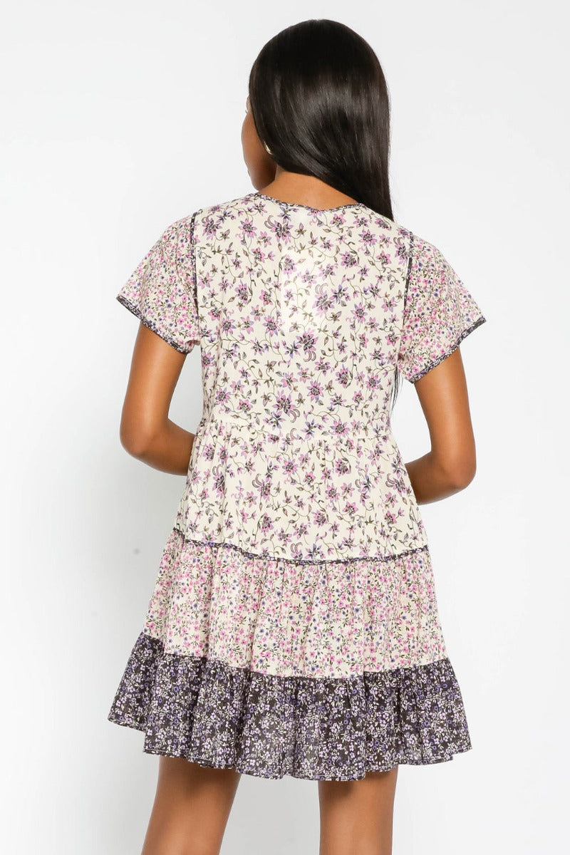 Lavender Bloom Babydoll  Dress-Dakotas Boutique