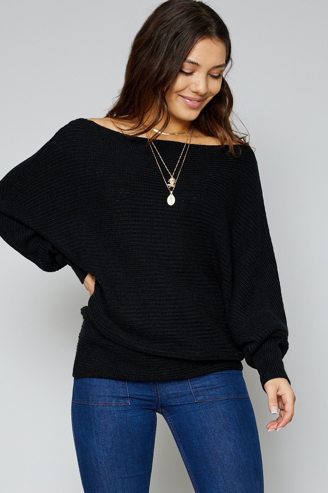 Suki Black Sweater-Dakotas Boutique