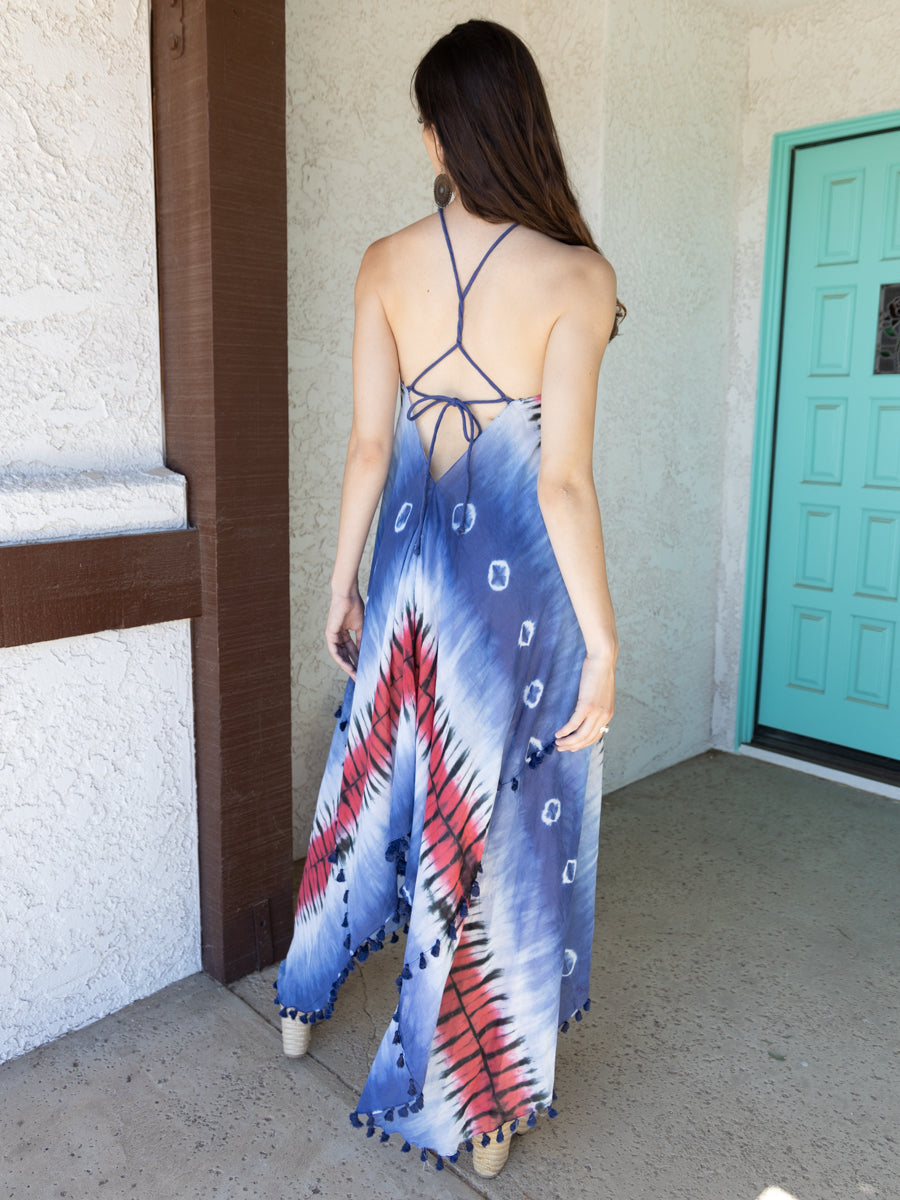 Americana Inspired Halter Dress-Dakotas Boutique