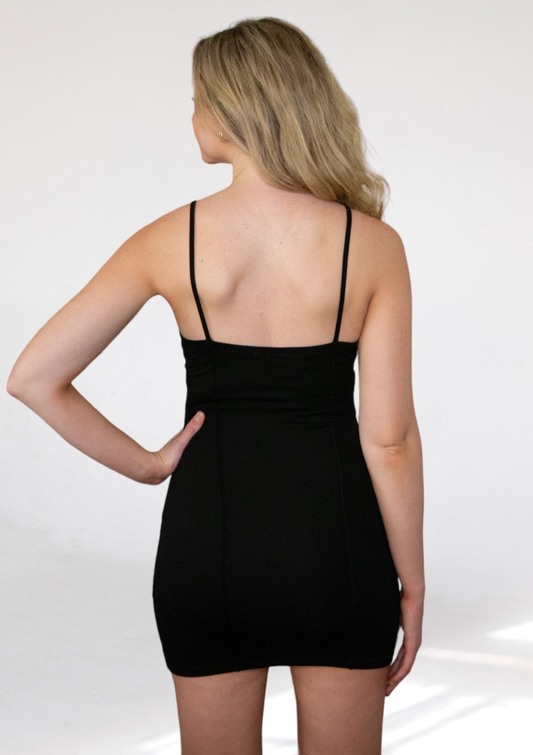 Audrey Black Mini Dress-Dakotas Boutique