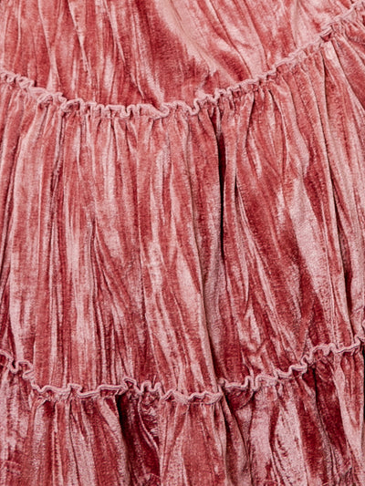 Crushed Velvet Pink Dress-Dakotas Boutique