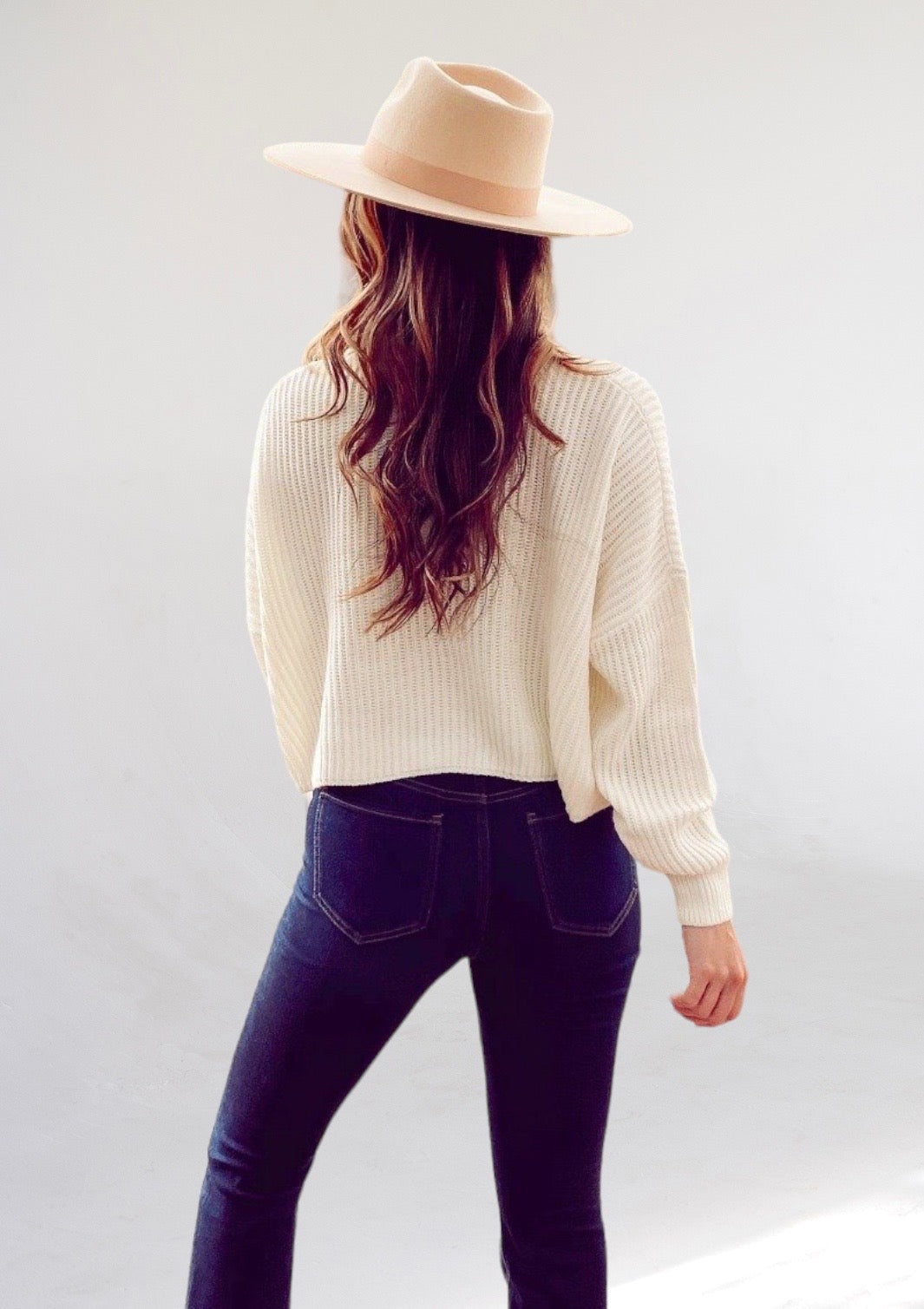 Amber Cream Crop Sweater-Dakotas Boutique