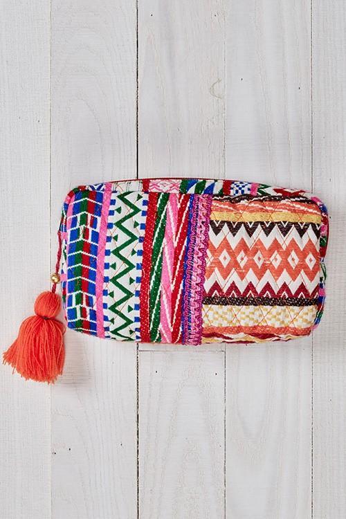 Multi Quilted Lovestitch Mayan Make Up Bag-Dakotas Boutique