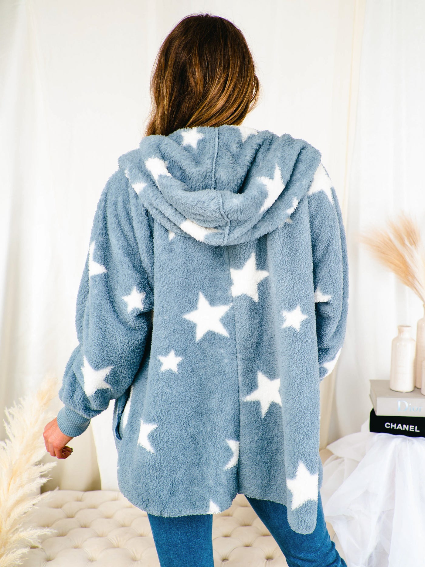 Cozy Up Stars Jacket-Dakotas Boutique