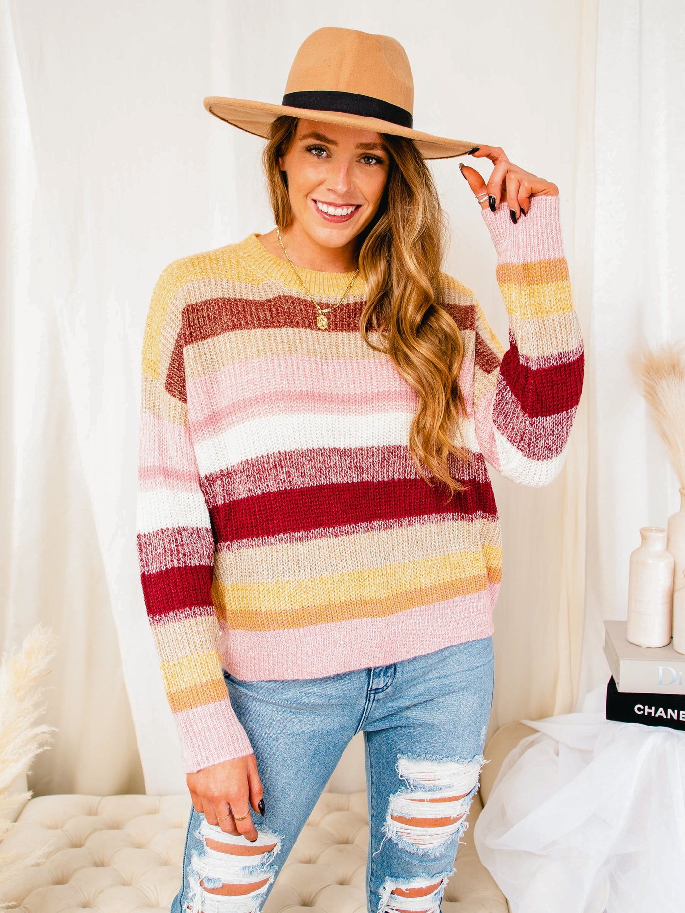I'll Ask You Stripe Sweater-Dakotas Boutique