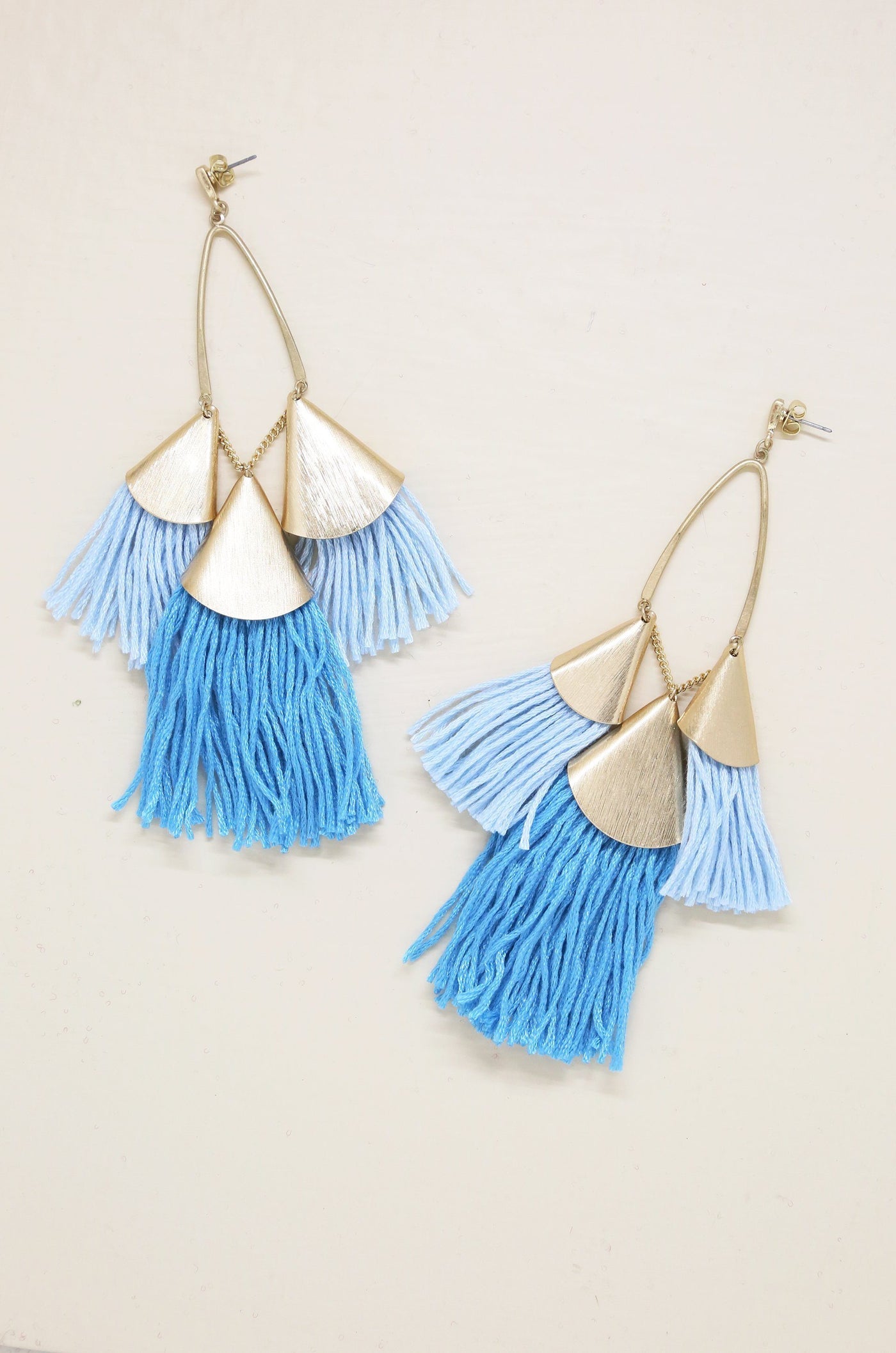 Destiny Around You Earrings in Blues and Worn Gold-Dakotas Boutique