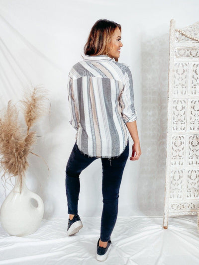 Easy Striped Top-Dakotas Boutique