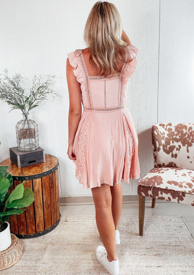 Remi Ruffle Pink Dress-Dakotas Boutique