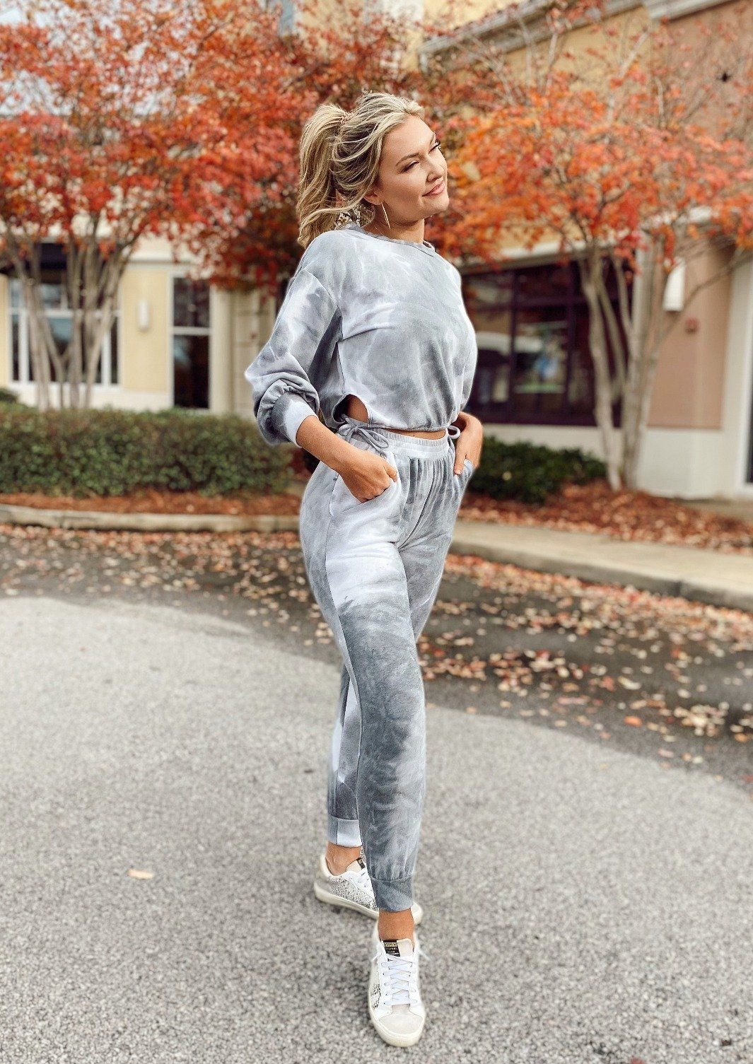 Madison Grey & White Tie Dye Top-Dakotas Boutique