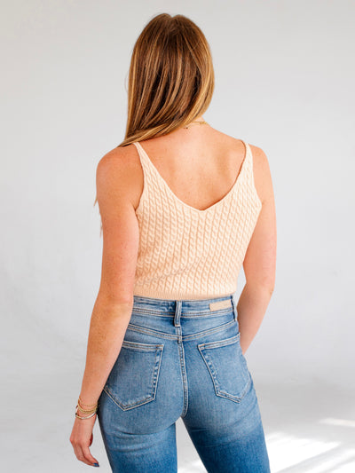 The Hills Knit Sweater Blush Pink Crop Top