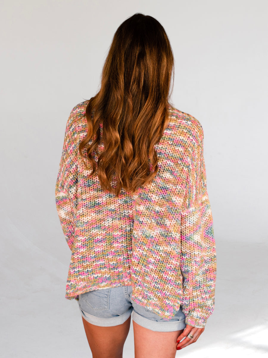 Rainbow Mix Chunky Knit Sweater