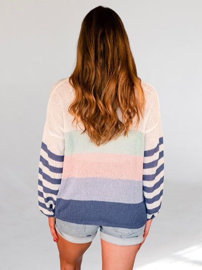 Sally Striped Blue Sweater