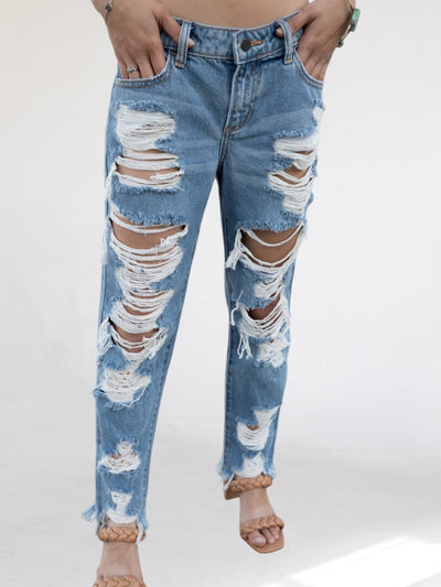 Dana Destroyer Boyfriend Jeans-Dakotas Boutique