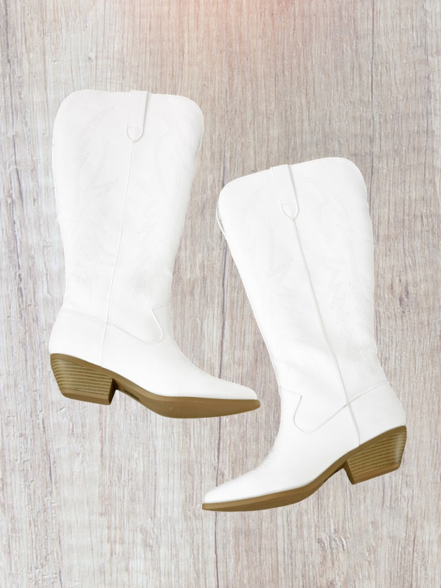 Tall White Cowboy Boots