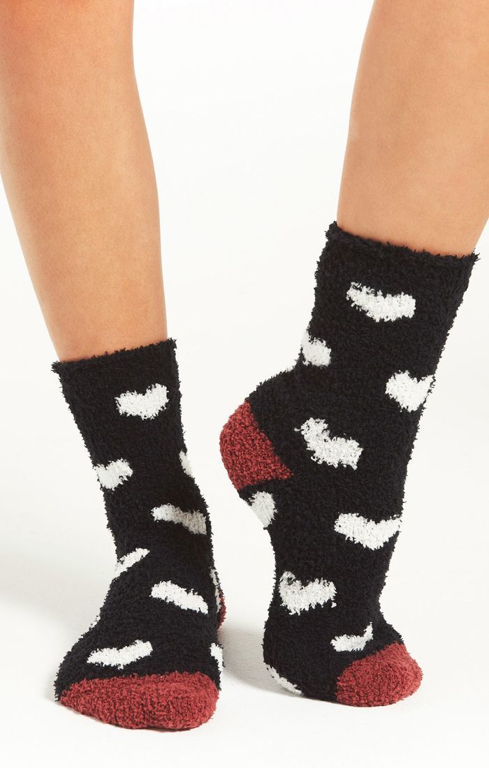 Z Supply Heart Plush Socks-Dakotas Boutique