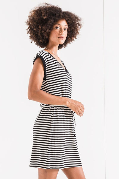 Z Supply Striped Shirred Dress-Dakotas Boutique