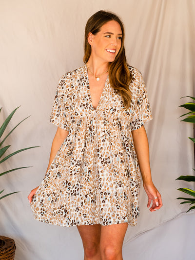 Sweet Beginnings Leopard Dress-Dakotas Boutique