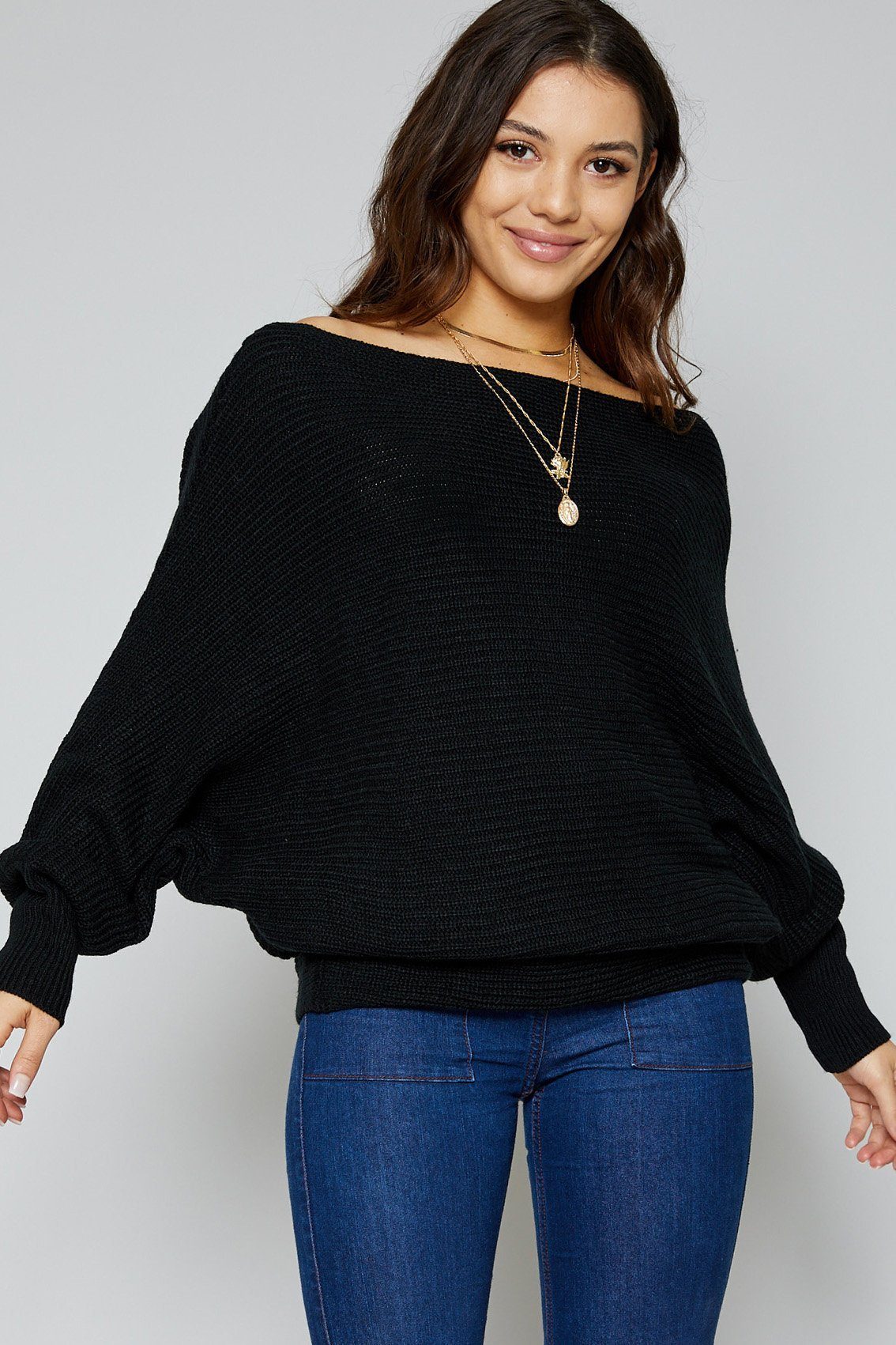 Suki Black Sweater-Dakotas Boutique