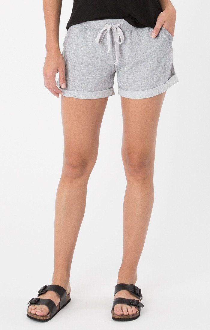 Z Supply Heather Grey Boyfriend Shorts-Dakotas Boutique