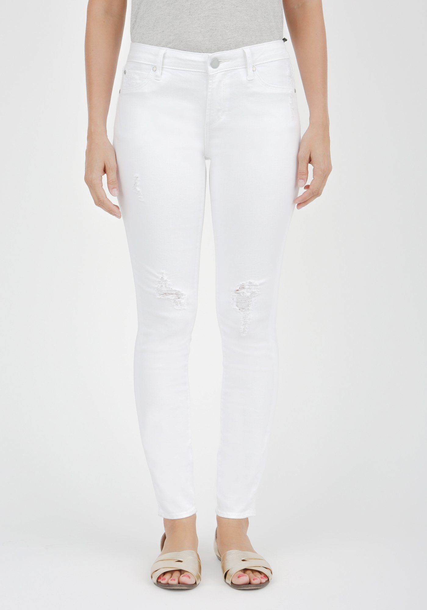 Sara Skinny White Jeans-Dakotas Boutique
