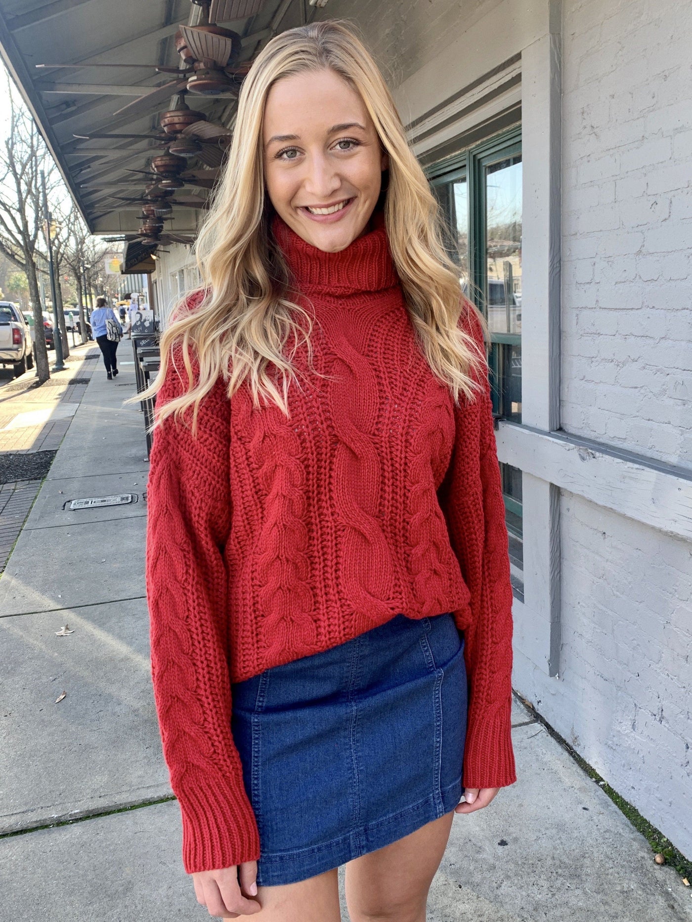 Noelle Red Sweater-Dakotas Boutique